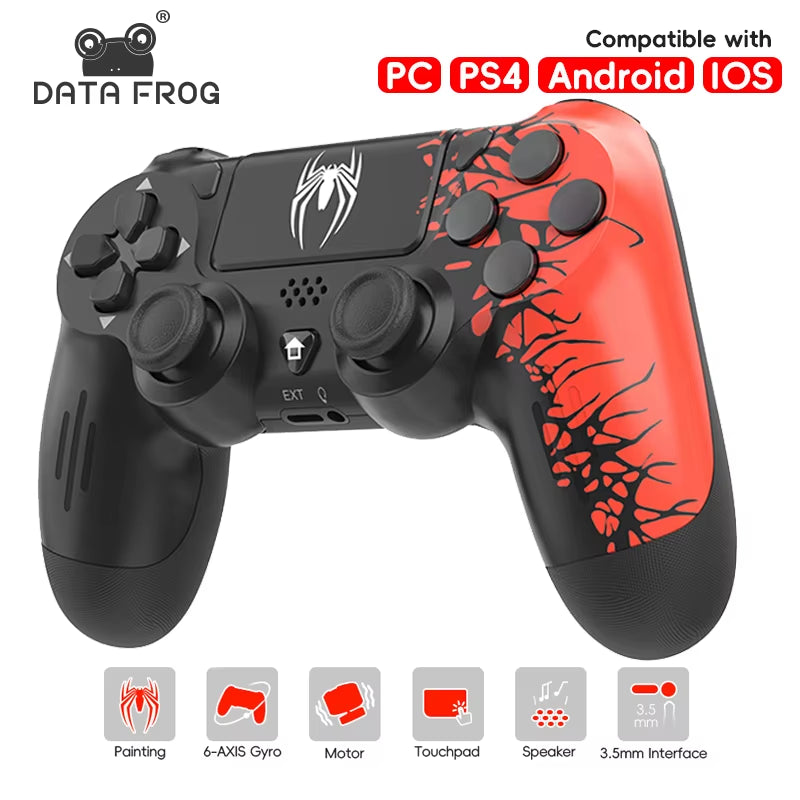 Black & red color combination spider man Wireless gaming Controller for ps4/ps5 console.