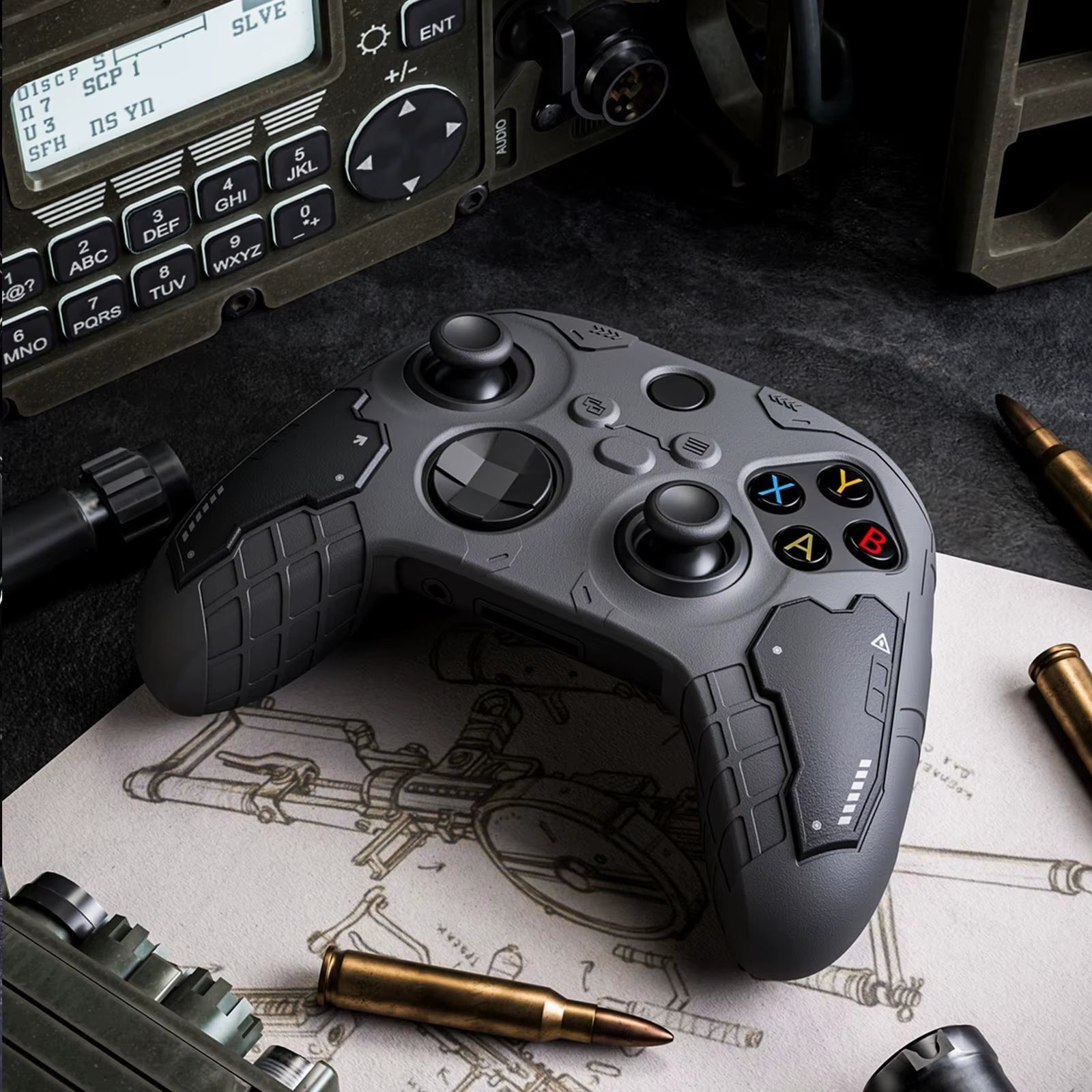 G.S.TAC Tactical Controller Skin Grips Set for Xbox Series X/S Controller with 2 Thumb Grip Caps  