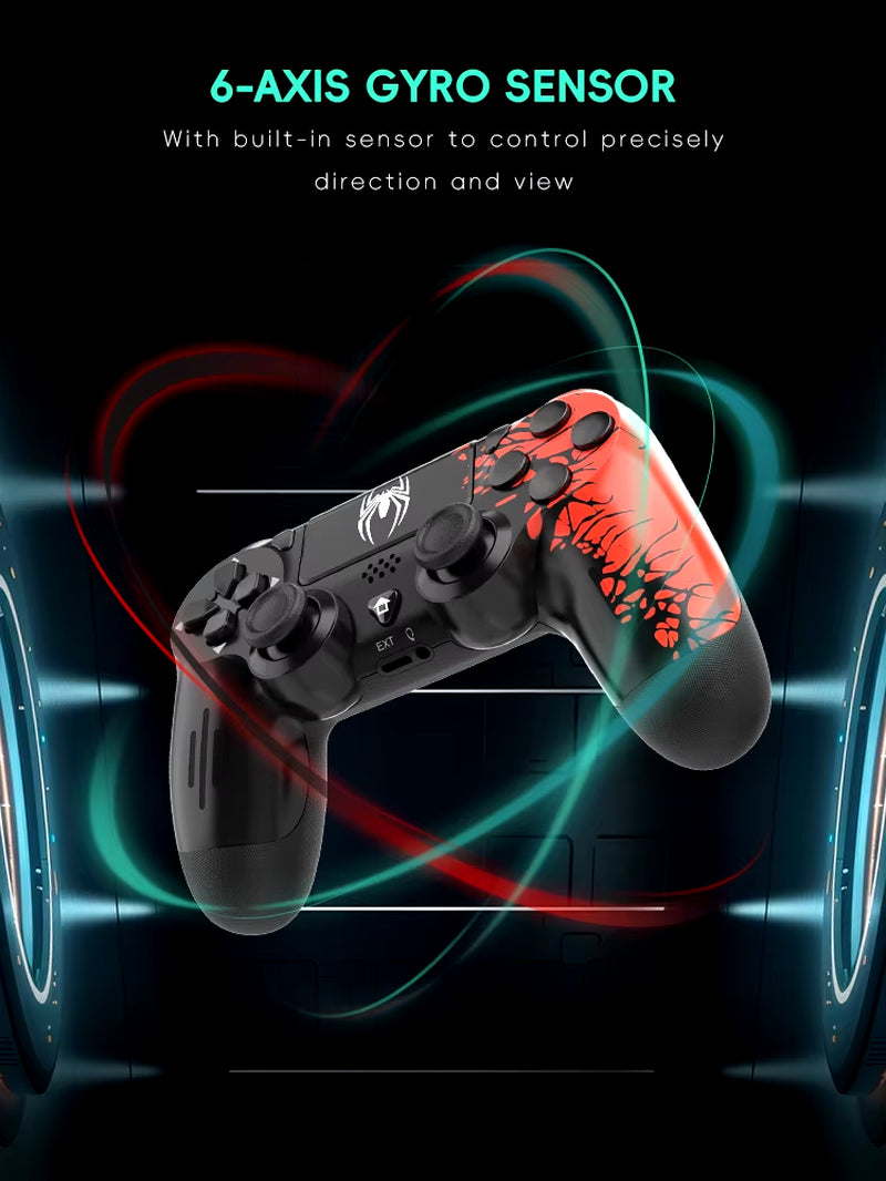 Black & red color  combination spider man Wireless gaming Controller for ps4/ps5 console.